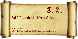 Bölcskei Katalin névjegykártya