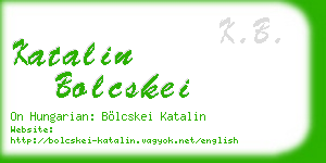 katalin bolcskei business card