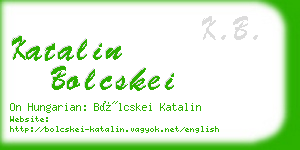 katalin bolcskei business card